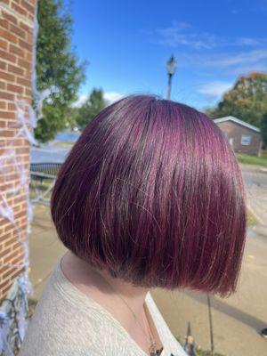 Beautiful purple highlights