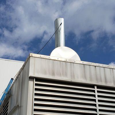 Stack testing backup generator for carbon monoxide emissions.