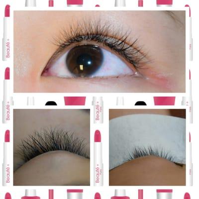 Eyelash extension natural look by Tina at V-Tech Nails