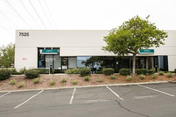 The exterior of the Cortica Mission Valley center.