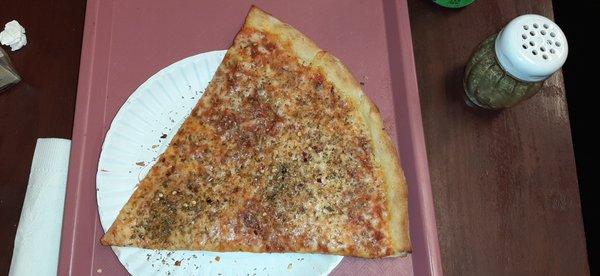 No, that's not 2 slices side by side. That's one slice. Best slice of pizza in S.FL!