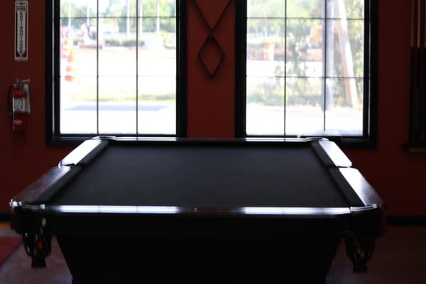 Enjoy your stay while playing on a 9 footer Connelly professional regulation size 100 inch by 50 inch pool table.