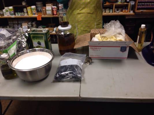 Making Shea Butter lotion, Sea Salt Scrub, and Massage Oil!