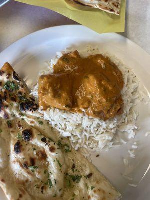 Tikka Masala with lamb and garlic naan