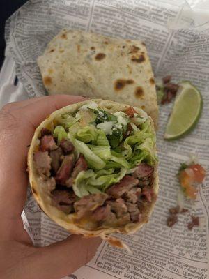 Steak burrito