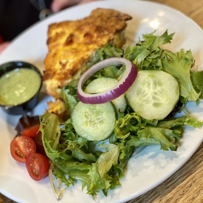 Quiche of the day and side salad