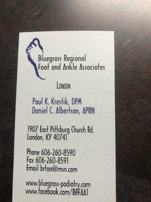 Bluegrass Regional Foot & Ankle Associates