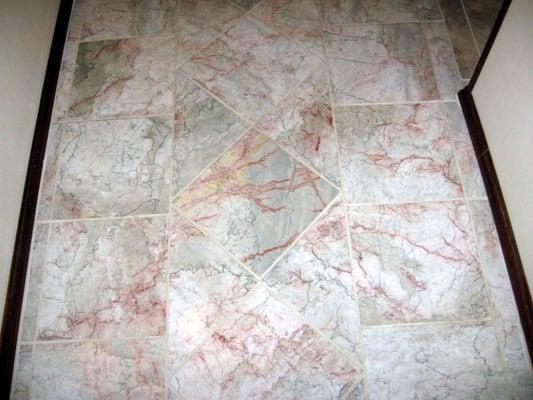 New Custom Marble Flooring for this client's entryway.