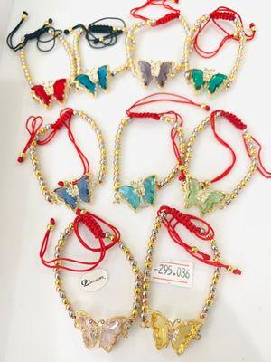 pulsera ajustable de mariposas / zirconia