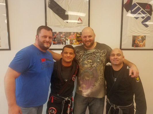 Here with master Thiago Veiga,  Master Luiz Claudio, and UFC Heavyweight Fighter Ben Rothwell.