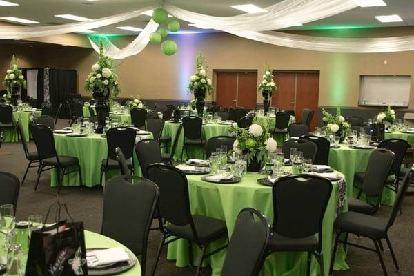 IBEW banquet hall setup by our staff.