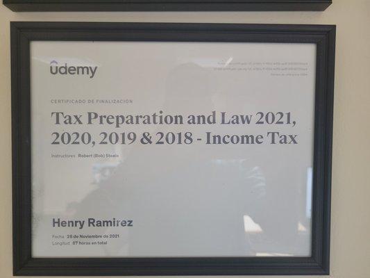 Course on tax preparation ,218,2020,219,2021