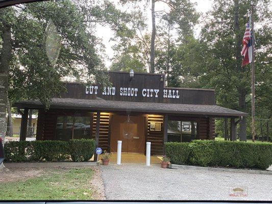 City Hall for Cut and Shoot Texas