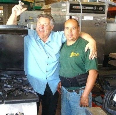 Bruce and friend on the FSE Showroom floor.