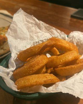 Onion rings, not bad!