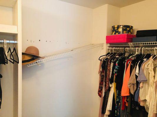 Before- closet shelves