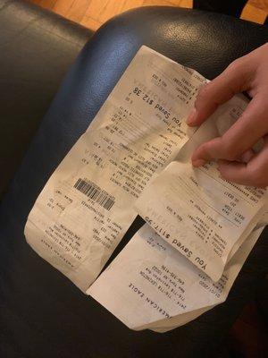 Receipt for my savings ! Everything was nearly 40% and 60% off !