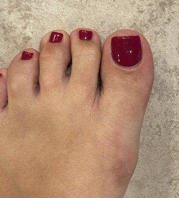 Pedicure excellent job