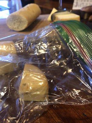 Cheese was in a package.