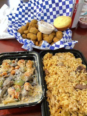 From A Taste of Louisiana: crawfish etouffe, jambalaya, and fried okra