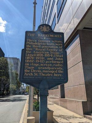 The Barrymores Historical Marker