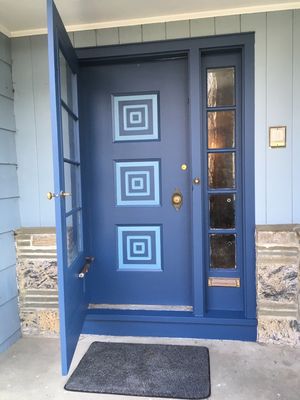 Front door painted with Benjamin Moore exterior paint