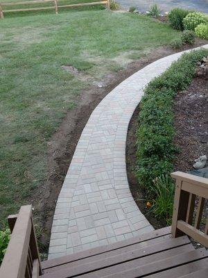 Beautiful curved sidewalk