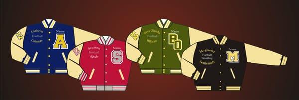 Sunbird sells local letter jackets at an affordable price. Come on in and decorate it with all your awards.