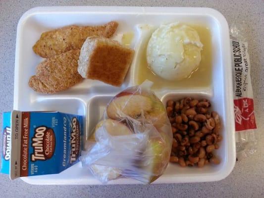 The school lunch served on Tuesday, February 5, 2013.