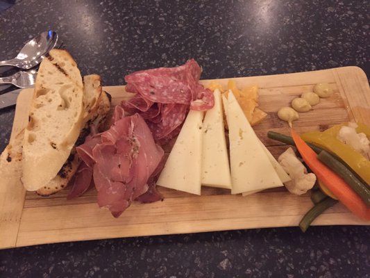 This cheese platter was $18. Are you kidding? And in what is described as a restaurant but is basically the lobby of a hotel.