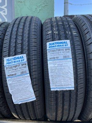 8 ply trailer tires out the door for only $95!  Get your tire today!