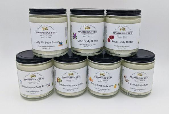 Luxury Body Butter in three premium formulations. Select from Shea Butter, Cocoa Butter and Double Butter. 3