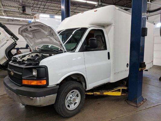 Full-Service Car Inspection Area at Courtney Truck Service, Eden Prairie, MN