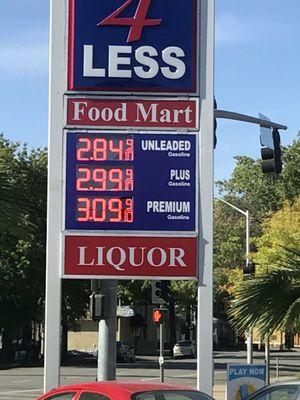 Probably some of the cheapest gas that you'll find in town