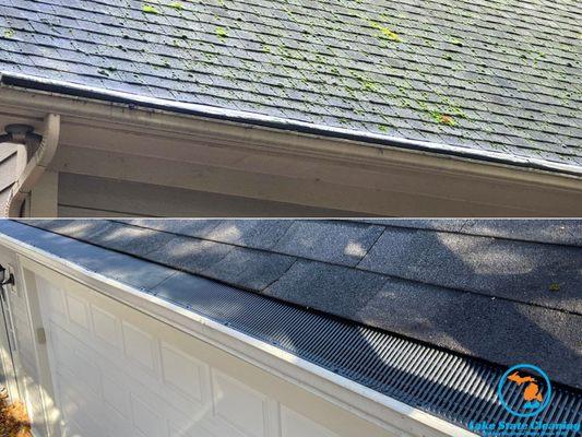 Raindrop Gutter Guards in Wixom, MI by Lake State Cleaning | Gutter Guard Installation