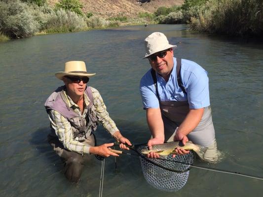 A great catch. The fish fought and Chris helped me land it.