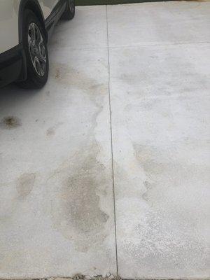 They could not draw a straight line, so put a sheet of concrete over it to fix it and painted it.