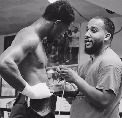 Demetrius Andrade and Trainer Mike Veloz