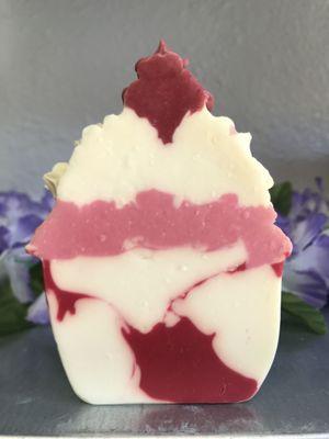 The vibrant scent of Love Spell fragrance and a fun, fancy design for one of our soaps.