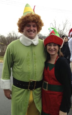 Buddy the Elf and Mrs. Buddy at the Christmas Parade 2012!