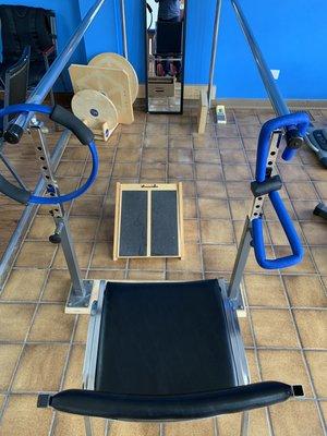 We have equipment for balance and gait training or walking