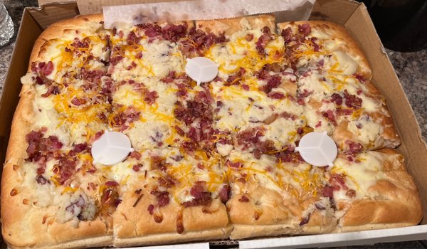 Potato Skin Sicilian Pizza