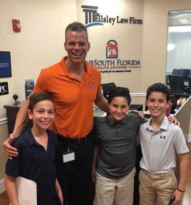 Broward County Property Appraiser, Marty Kiar, being interviewed by students from NSU University School at our office