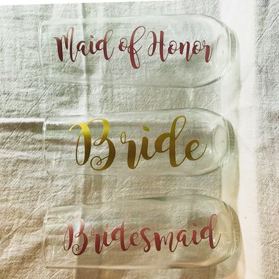 Our Bride's Pack of stemless champagne flutes!