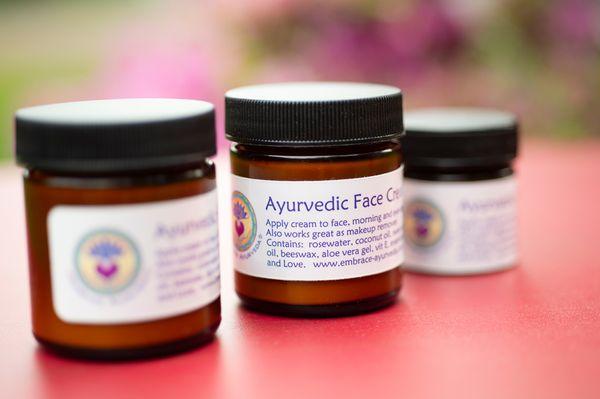 Ayurvedic Face Cream!  Purely natural skin care that's balancing for all skin types.  Available on my website.