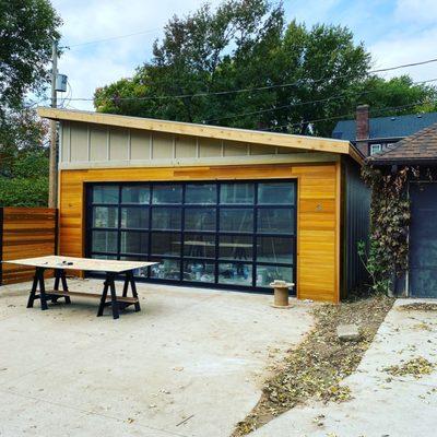 Modern garage built for a customer