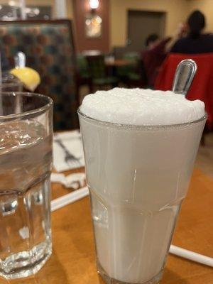 Foamy: (Vanilla Egg Cream)