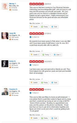 Reviews from our old location!