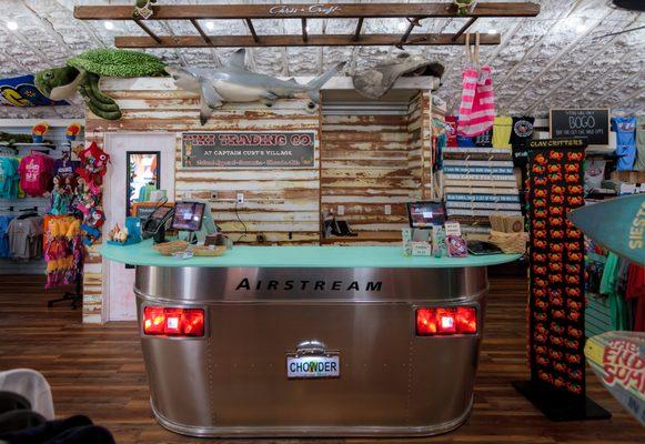 One of a kind airstream counter