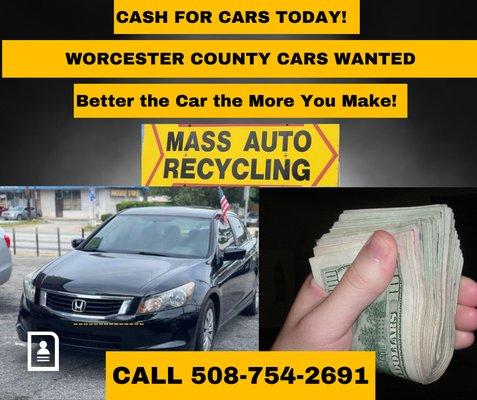 Buying used cars for cash in Massachusetts